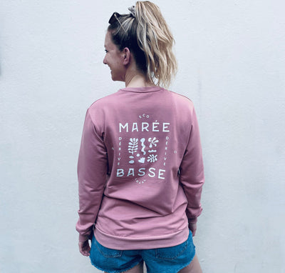 Crewneck «Marée Basse» - Pink Shell - Dérive ecobrand