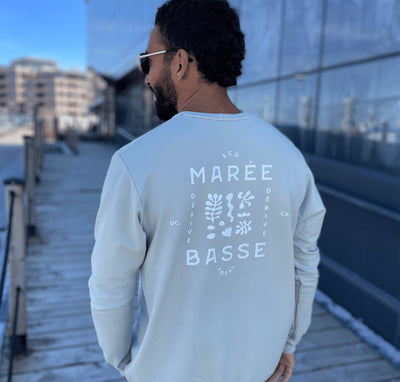 Crewneck «Marée Basse» - Couleur Sauge - Dérive ecobrand