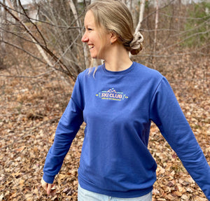 Crewneck Vintage «Ski Club» - Deep Blue - Dérive ecobrand