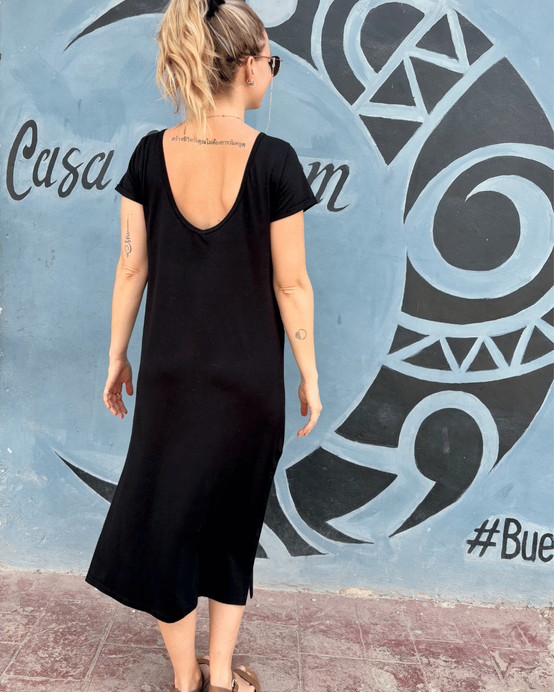 Robe longue «Silhouette» - Noir - Dérive ecobrand