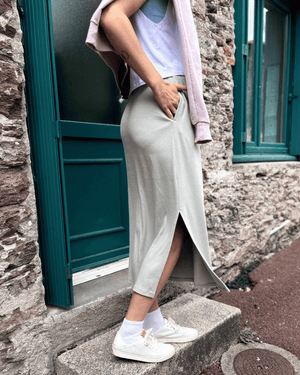 Jupe en Bambou Stretch - Sauge - Dérive ecobrand