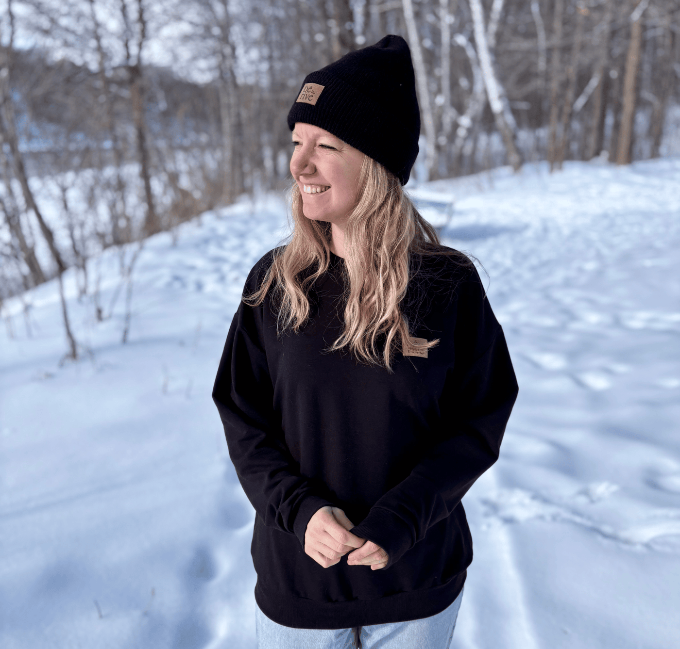 Crewneck «Dérive» - Oversized Noir - Dérive ecobrand