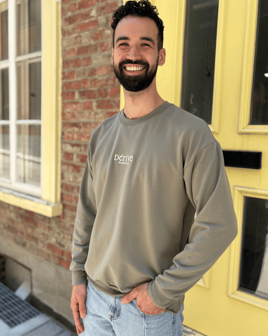Crewneck «Dérive» Oversize - Eucalyptus - Dérive ecobrand