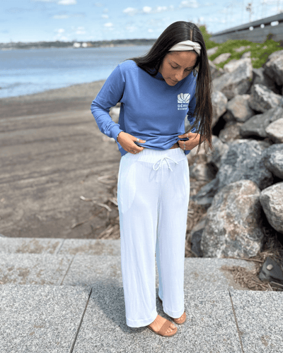 Pantalon «Flow» Tencel Stretch - Eggshell - Dérive ecobrand
