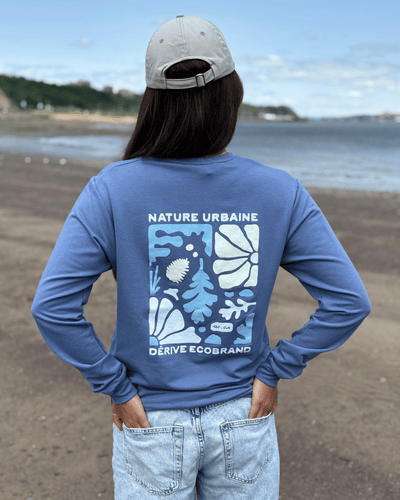 Crewneck «Nature Urbaine» - French Terry Wedgewood - Dérive ecobrand
