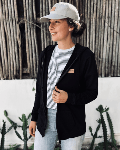 Hoodie à fermeture éclair «Dérive» - Noir - Dérive ecobrand