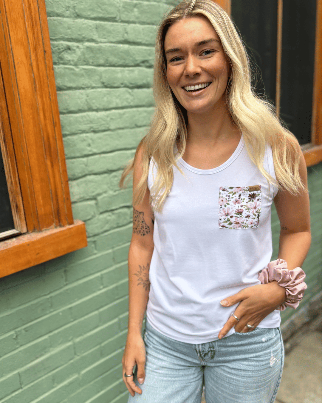Camisole Femme «Printanier» - Blanc - Dérive ecobrand