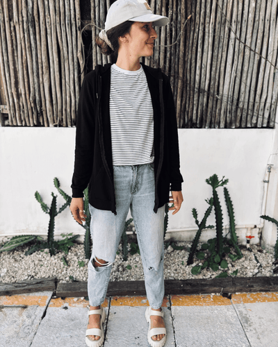 Hoodie à fermeture éclair «Dérive» - Noir - Dérive ecobrand