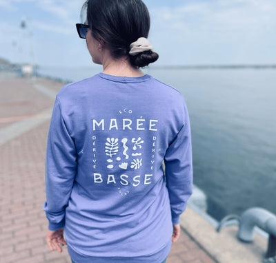 Crewneck «Marée Basse» - Purple Shell - Dérive ecobrand