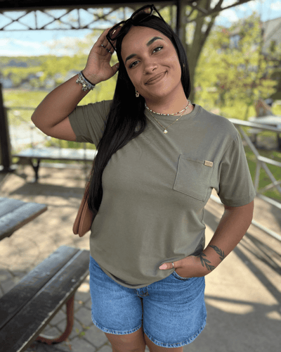 T-shirt Bambou Vert «Olive» - Dérive ecobrand