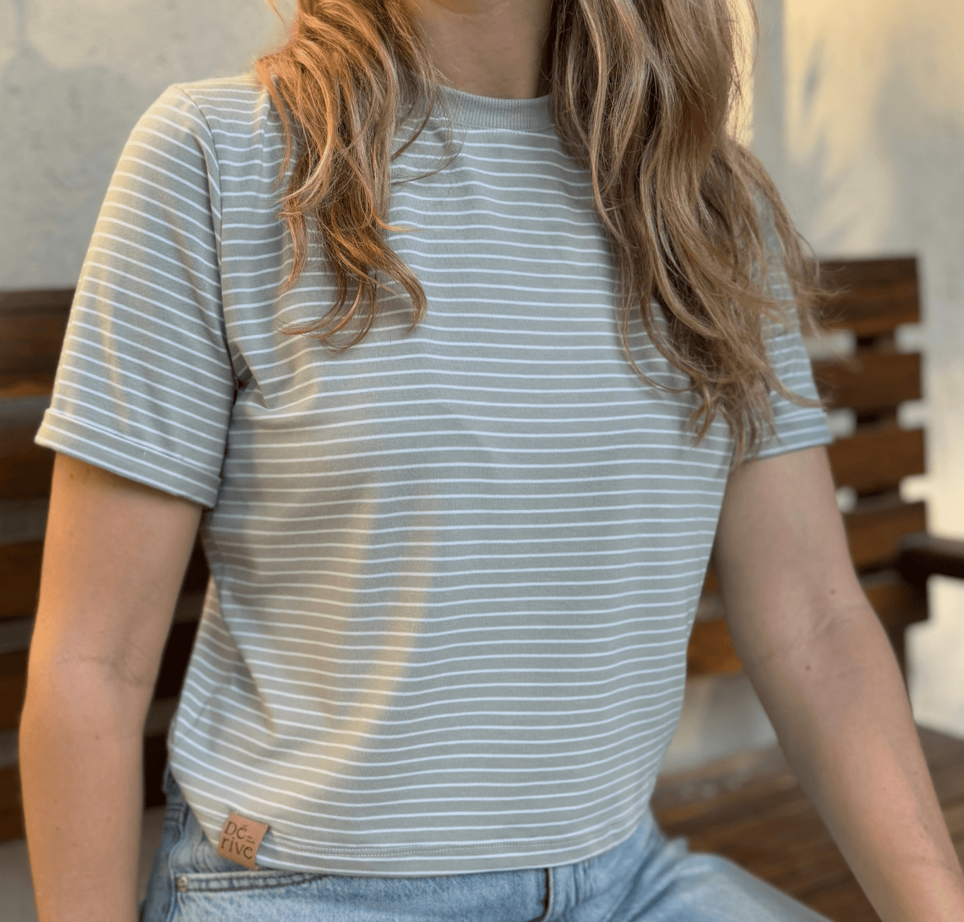 T-shirt crop top bambou «Lichen» - Dérive ecobrand