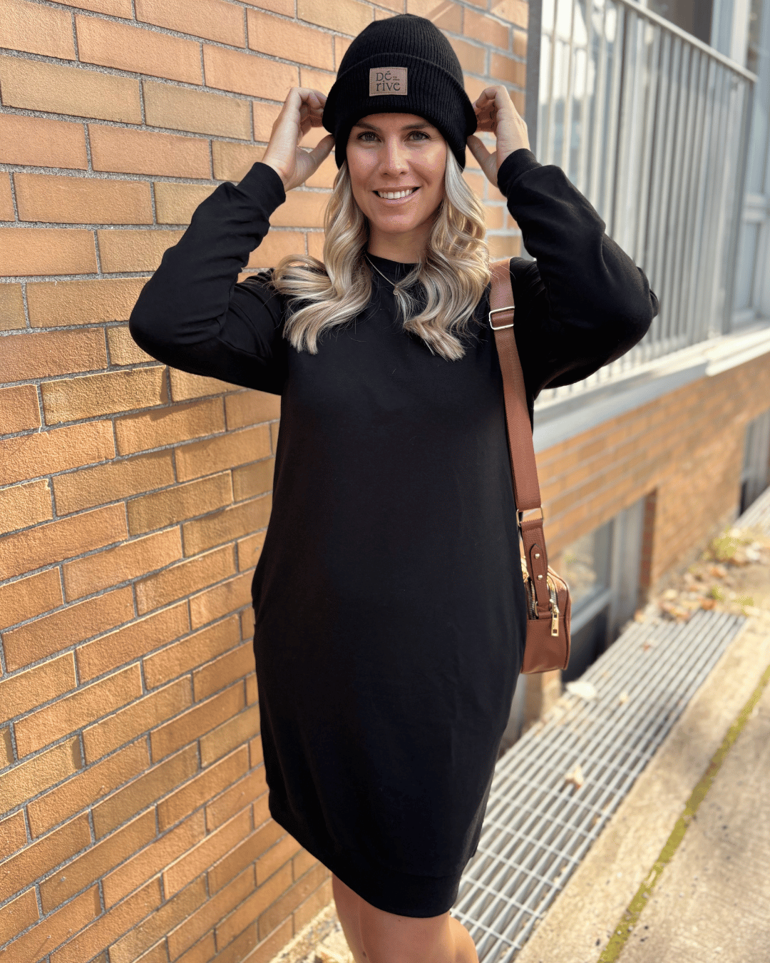 Tunique bambou french terry - Noir - Dérive ecobrand