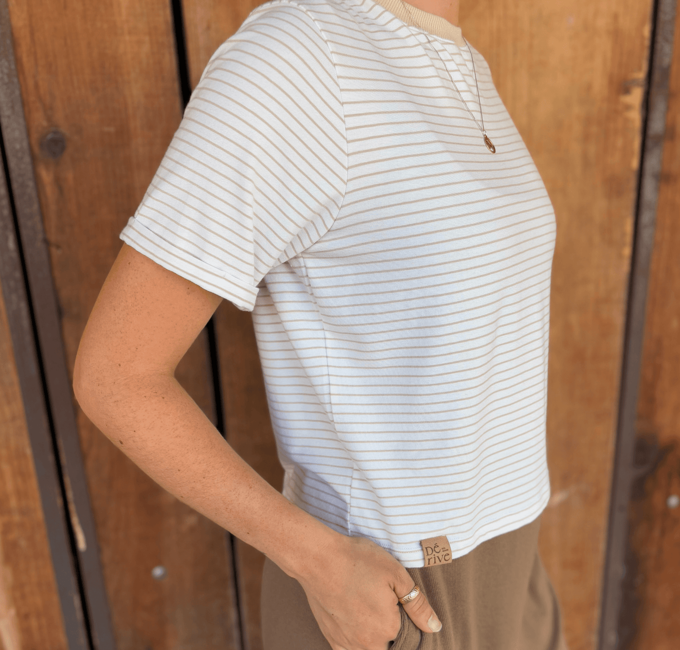 T-shirt crop top bambou «Biscotti» - Dérive ecobrand