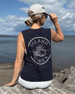 Camisole «Island Vibes» - Navy - Dérive ecobrand