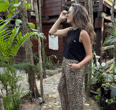 Camisole Crop Top «Basic» - Noir - Dérive ecobrand