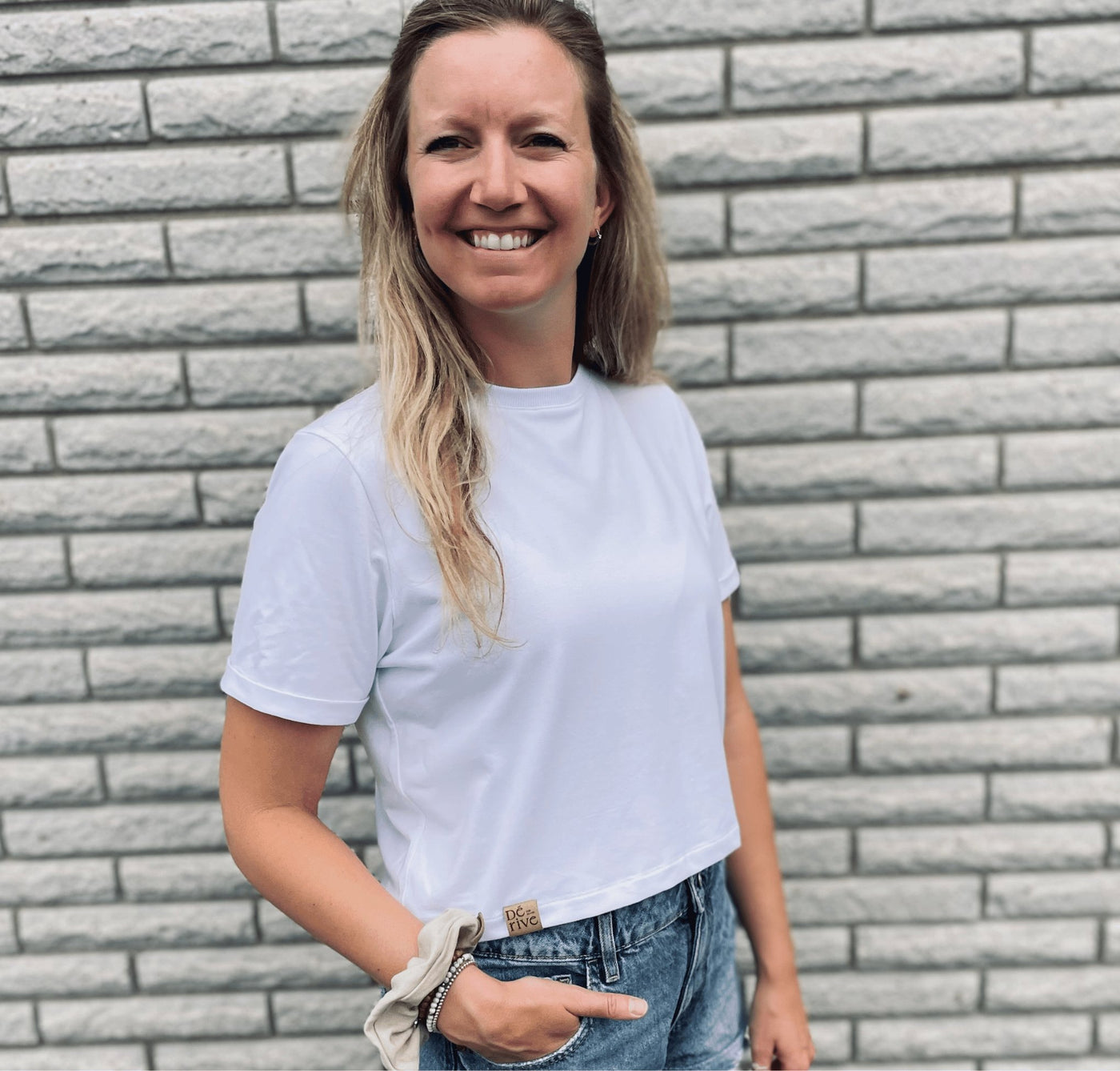 T - shirt crop top tencel «Blanc» - Dérive ecobrand