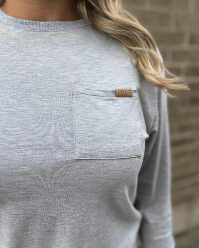 T-Shirt manches longues «Gris Perle» - Dérive ecobrand