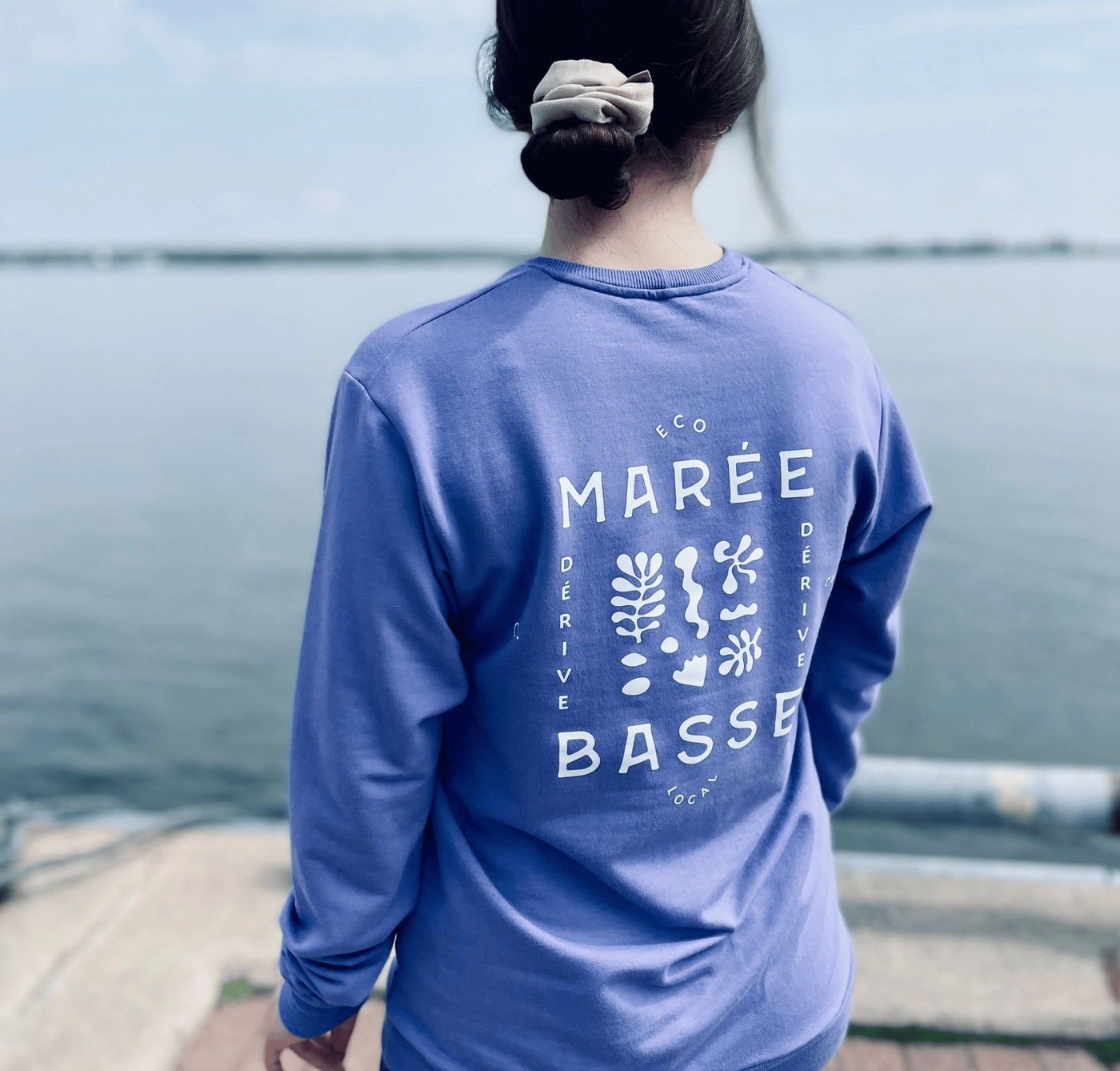 Crewneck «Marée Basse» - Purple Shell - Dérive ecobrand