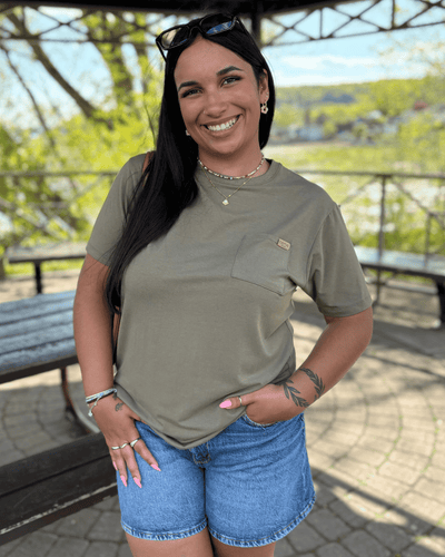 T-shirt Bambou Vert «Olive» - Dérive ecobrand