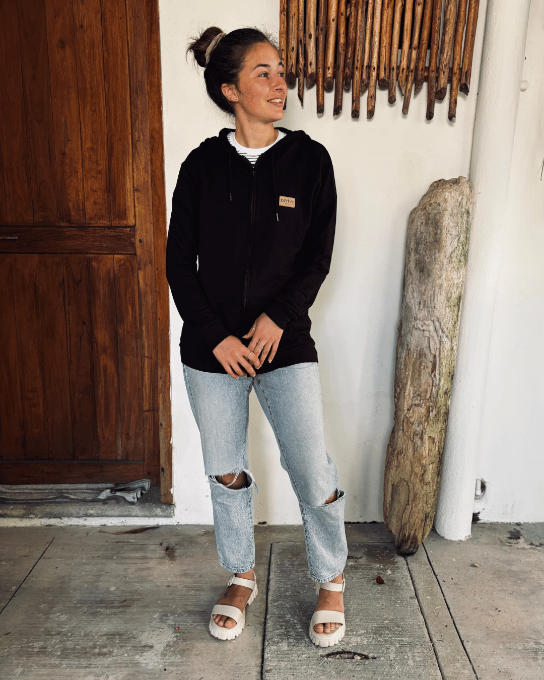 Hoodie à fermeture éclair «Dérive» - Noir - Dérive ecobrand