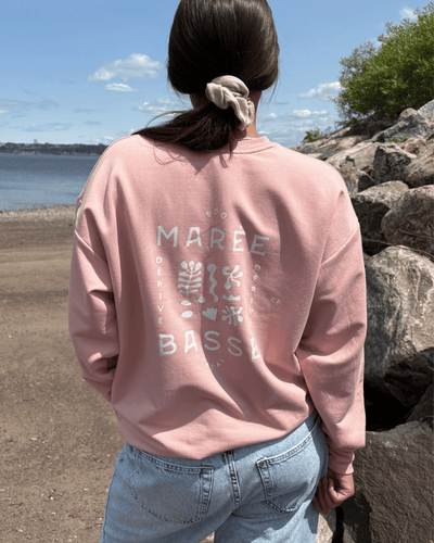Crewneck «Marée Basse» Oversize - Soft Pink - Dérive ecobrand