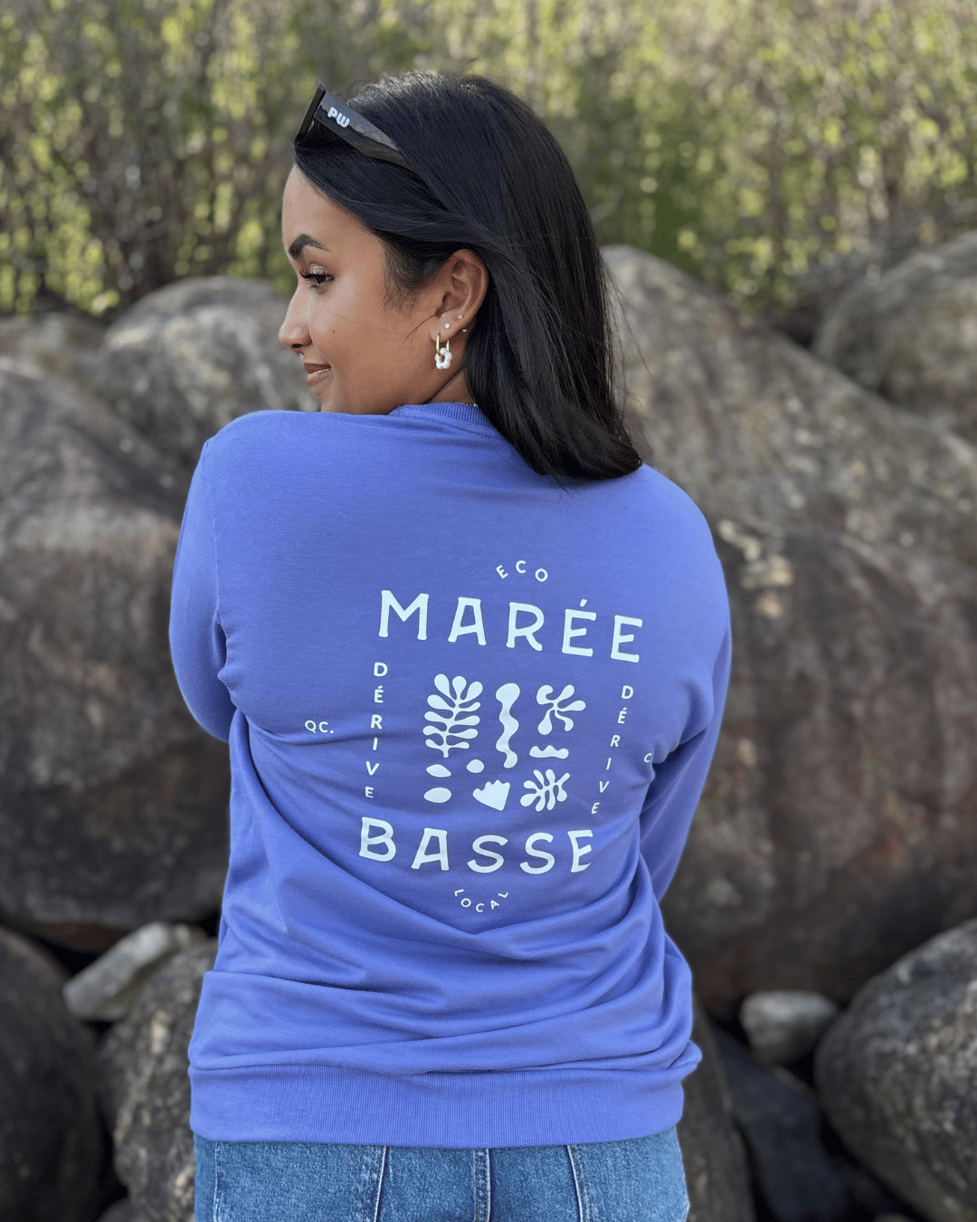 Crewneck «Marée Basse» - Purple Shell - Dérive ecobrand