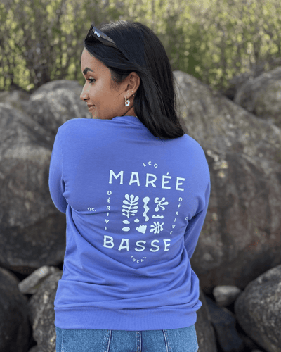 Crewneck «Marée Basse» - Purple Shell - Dérive ecobrand
