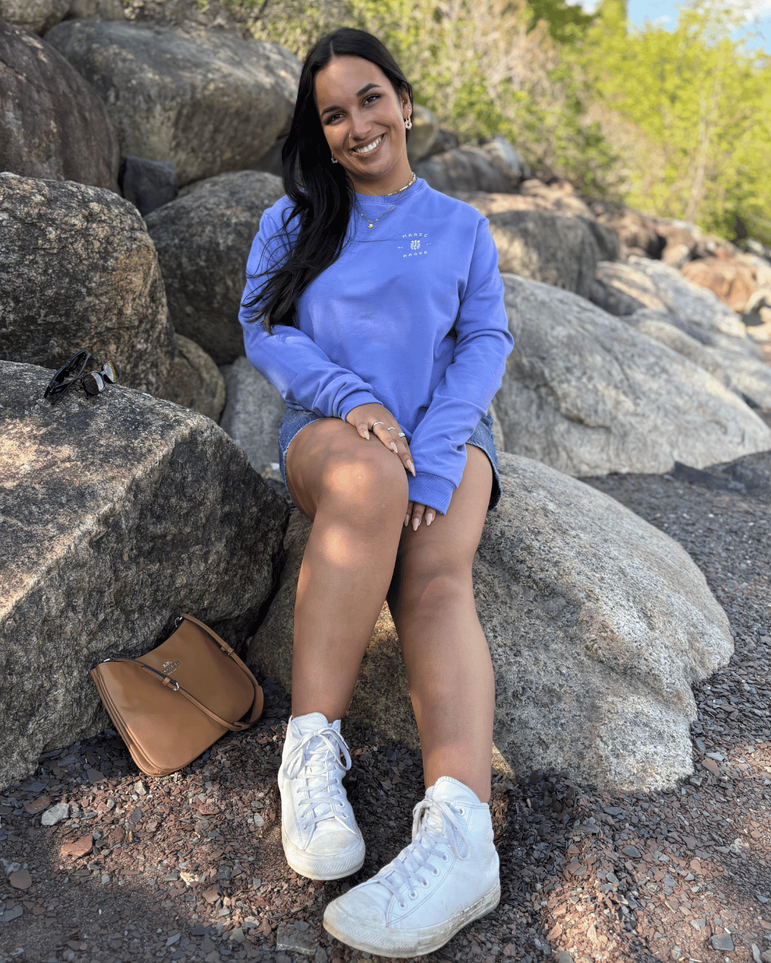 Crewneck «Marée Basse» - Purple Shell - Dérive ecobrand