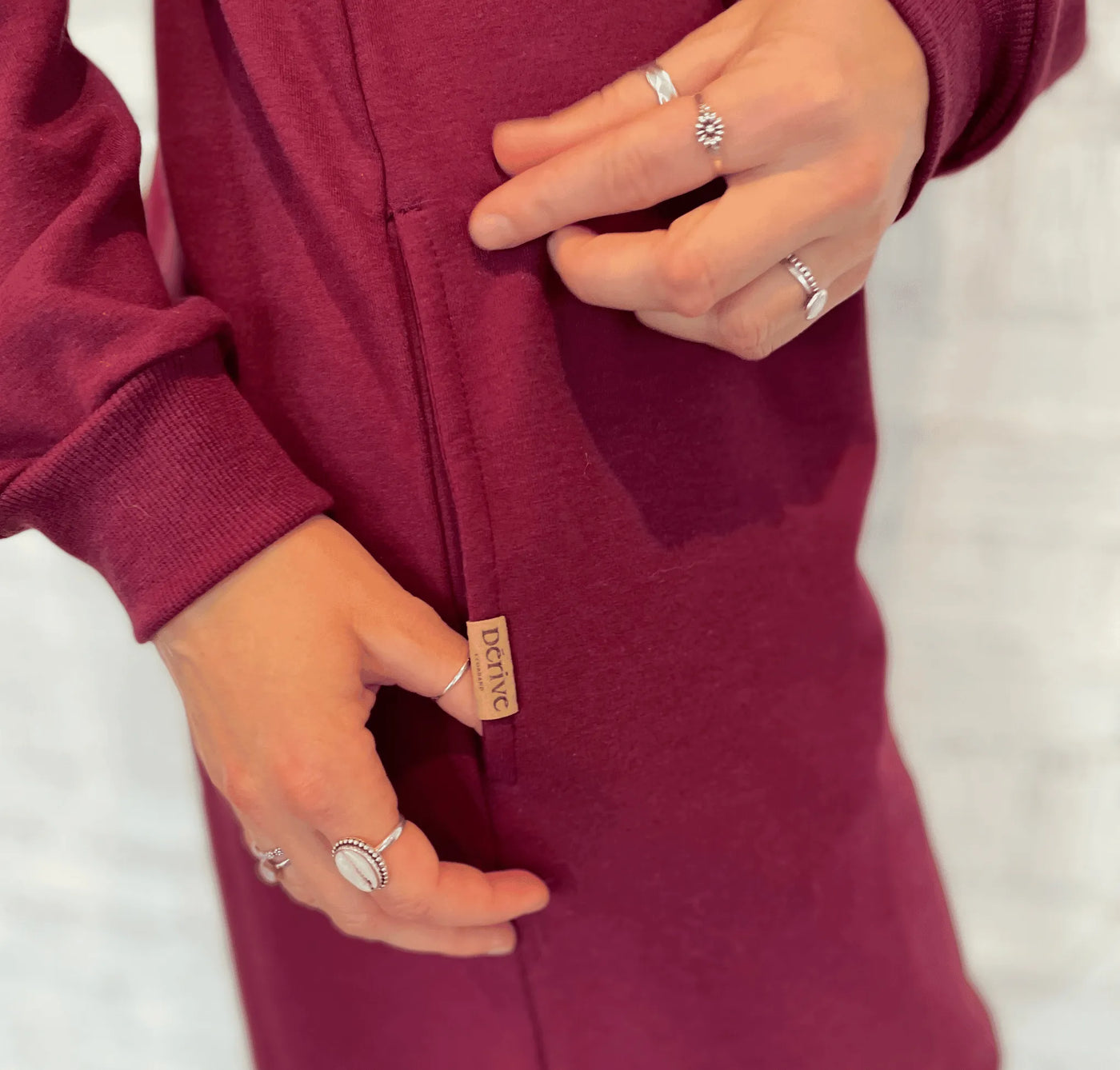 Tunique bambou fleece - Merlot - Dérive ecobrand