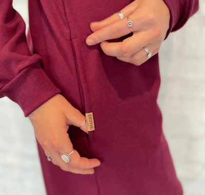 Tunique bambou fleece - Merlot - Dérive ecobrand
