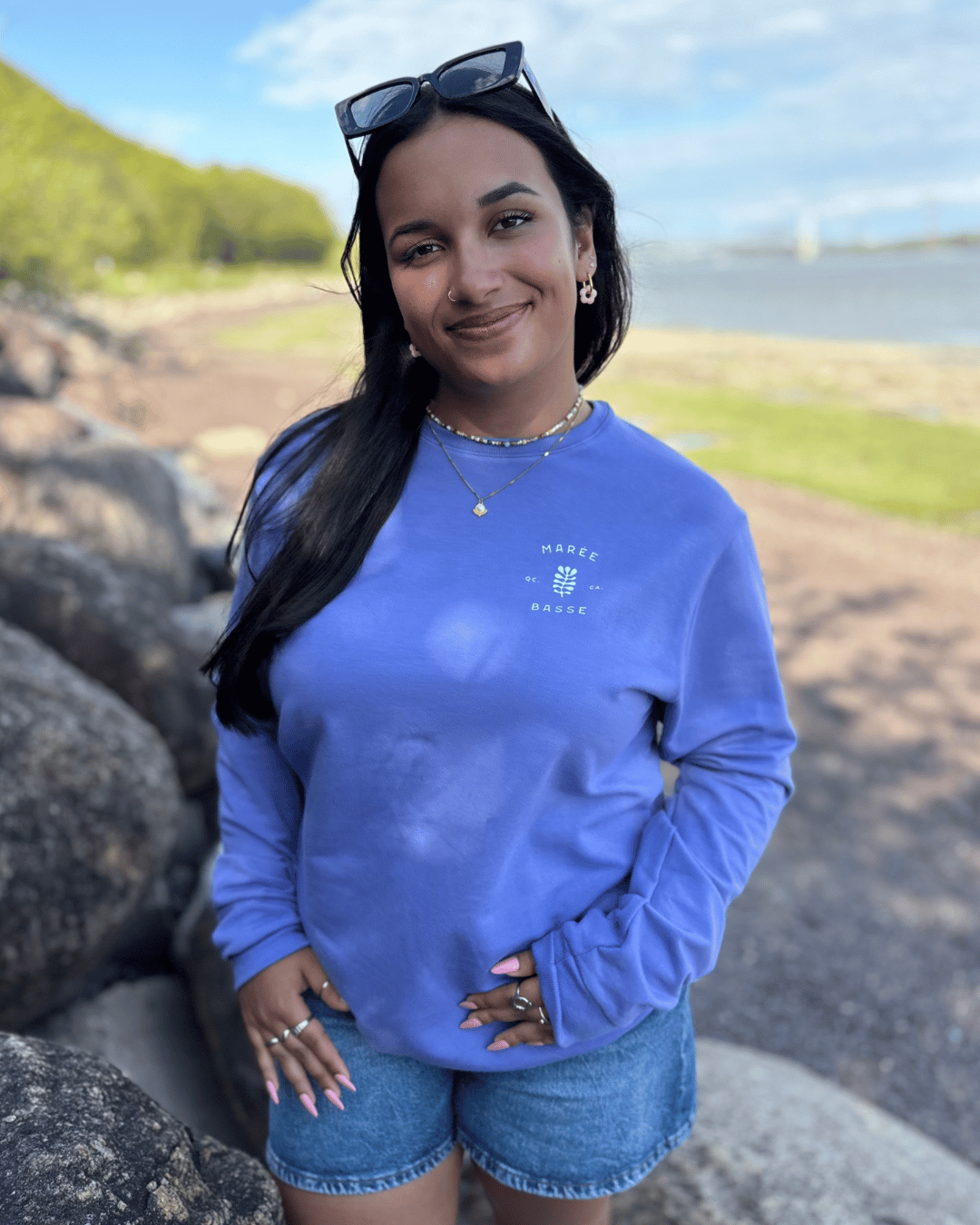 Crewneck «Marée Basse» - Purple Shell - Dérive ecobrand