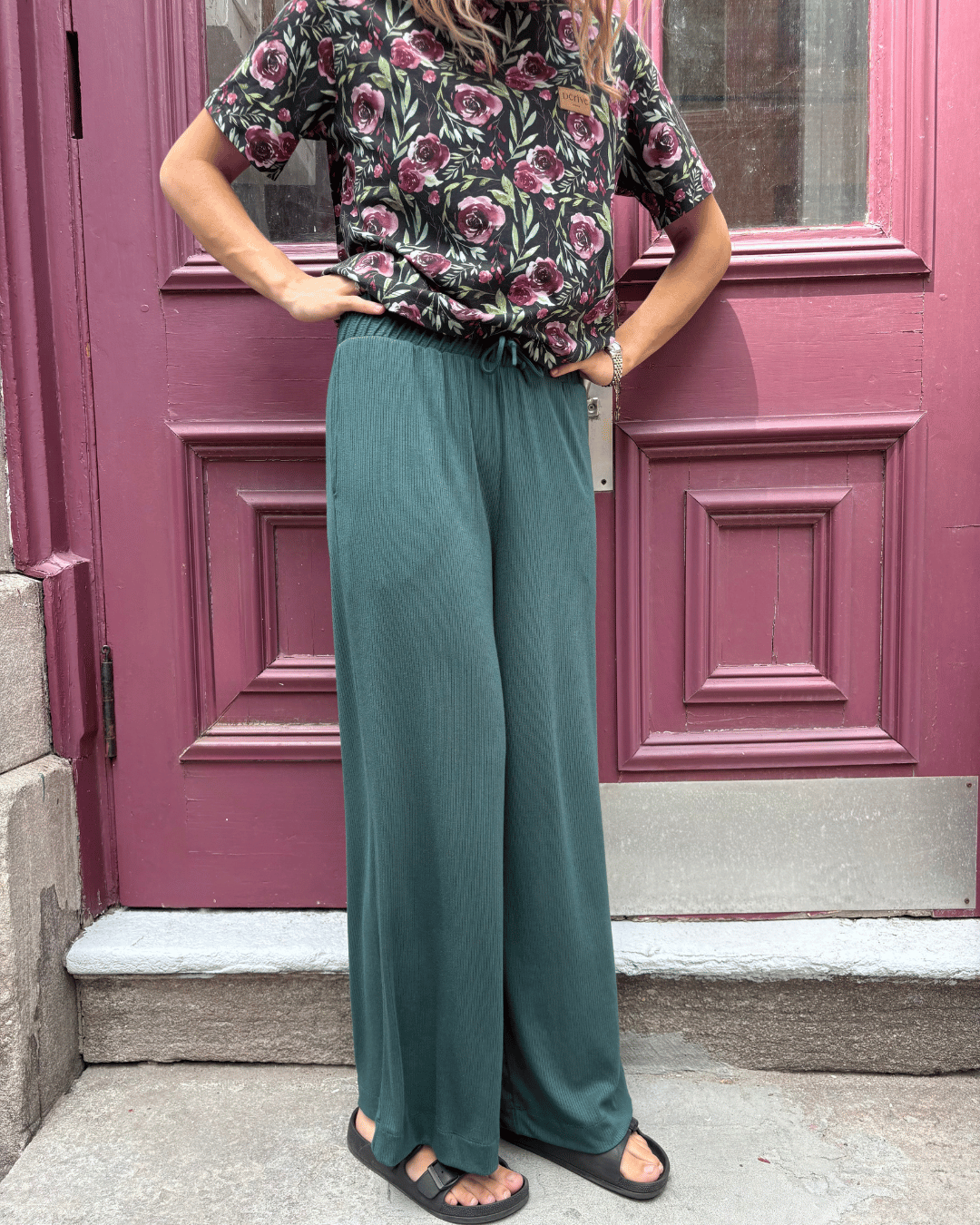 Pantalon «Flow» Tencel Stretch - Sapin - Dérive ecobrand