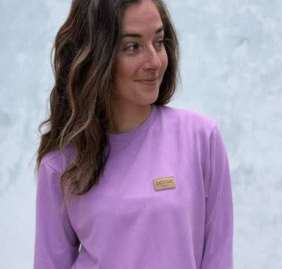 T-Shirt manches longues «Dérive» - French Terry Lilas - Dérive ecobrand