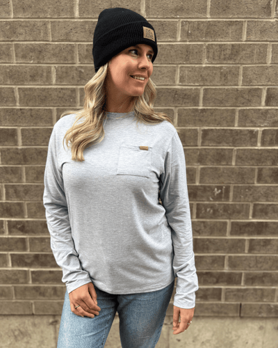 T-Shirt manches longues «Gris Perle» - Dérive ecobrand