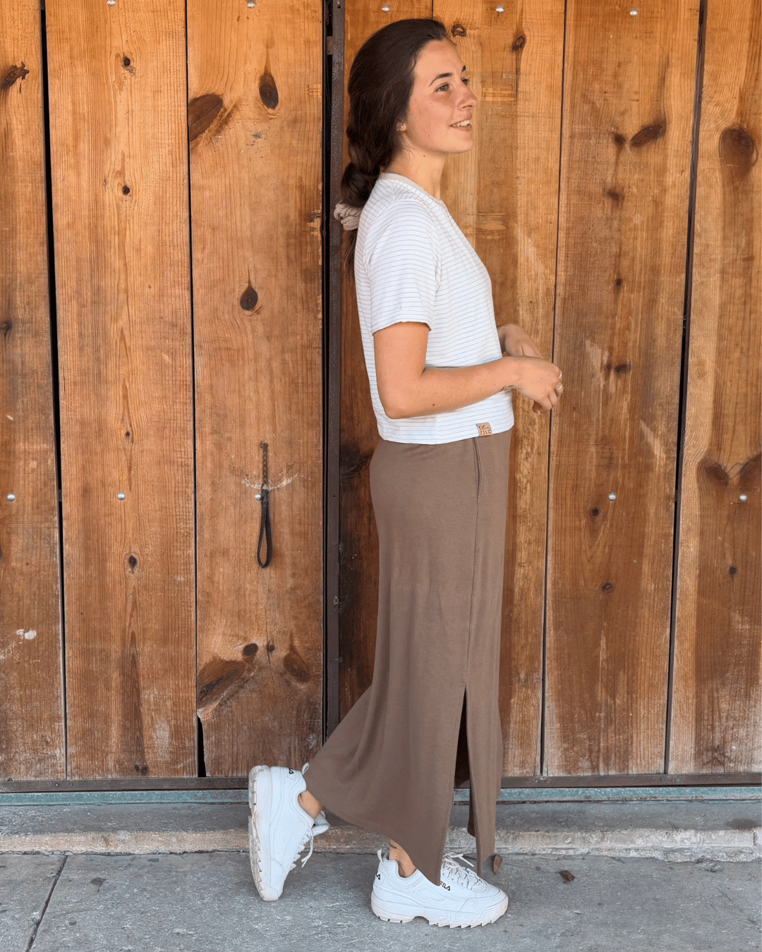 T-shirt crop top bambou «Biscotti» - Dérive ecobrand