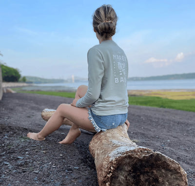 Crewneck «Marée Basse» - Sauge - Dérive ecobrand
