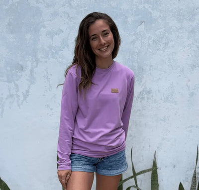 T-Shirt manches longues «Dérive» - French Terry Lilas - Dérive ecobrand