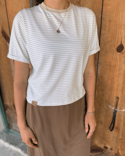 T-shirt crop top bambou «Biscotti» - Dérive ecobrand