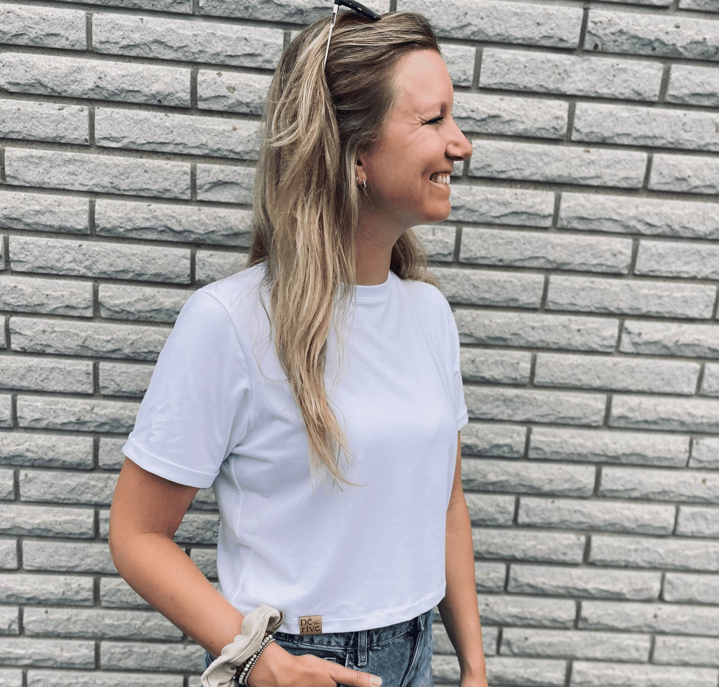 T - shirt crop top tencel «Blanc» - Dérive ecobrand