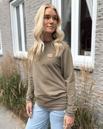 T-Shirt manches longues «Dérive» - French Terry Olive - Dérive ecobrand