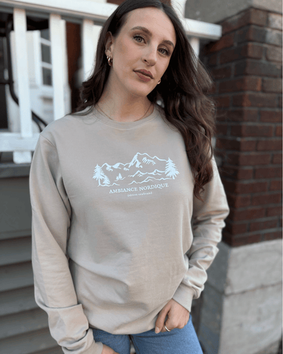 Crewneck «Ambiance Nordique» 2.0 - Beige Sable - Dérive ecobrand