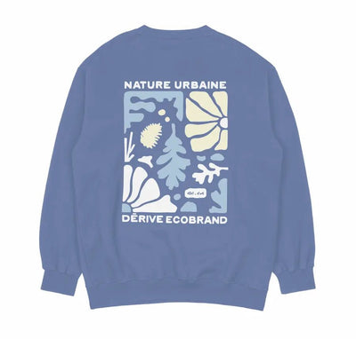 Crewneck «Nature Urbaine» - French Terry Wedgewood - Dérive ecobrand