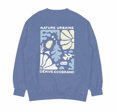 Crewneck «Nature Urbaine» - French Terry Wedgewood - Dérive ecobrand