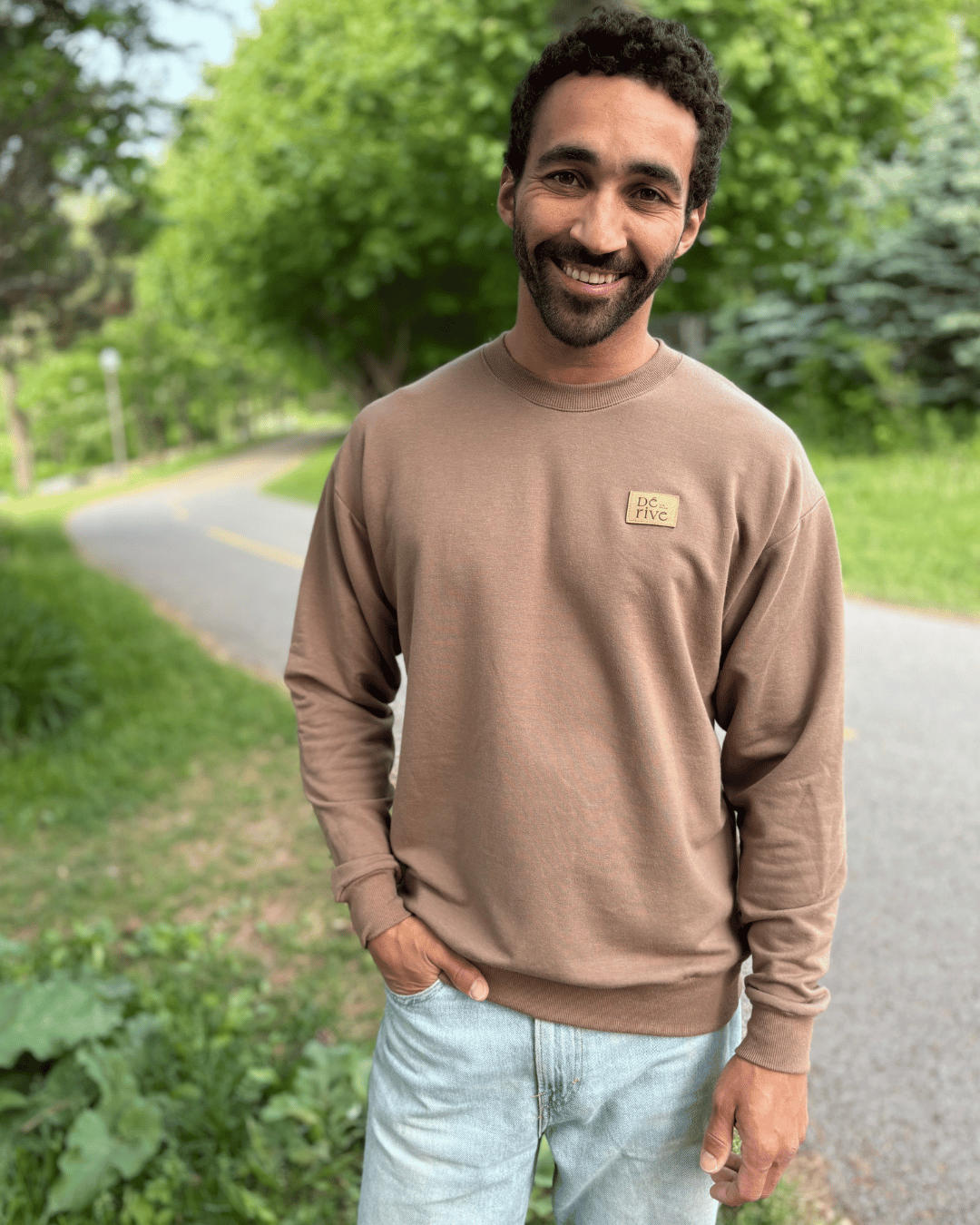 Crewneck «Dérive» Oversize - Café - Dérive ecobrand