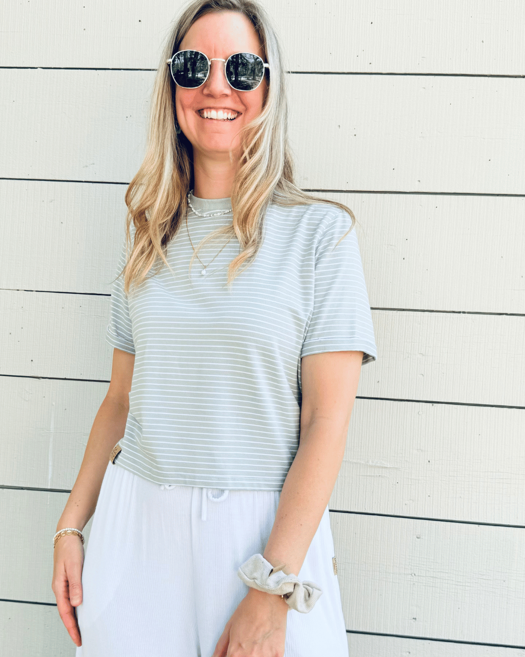 T-shirt crop top bambou «Lichen» - Dérive ecobrand