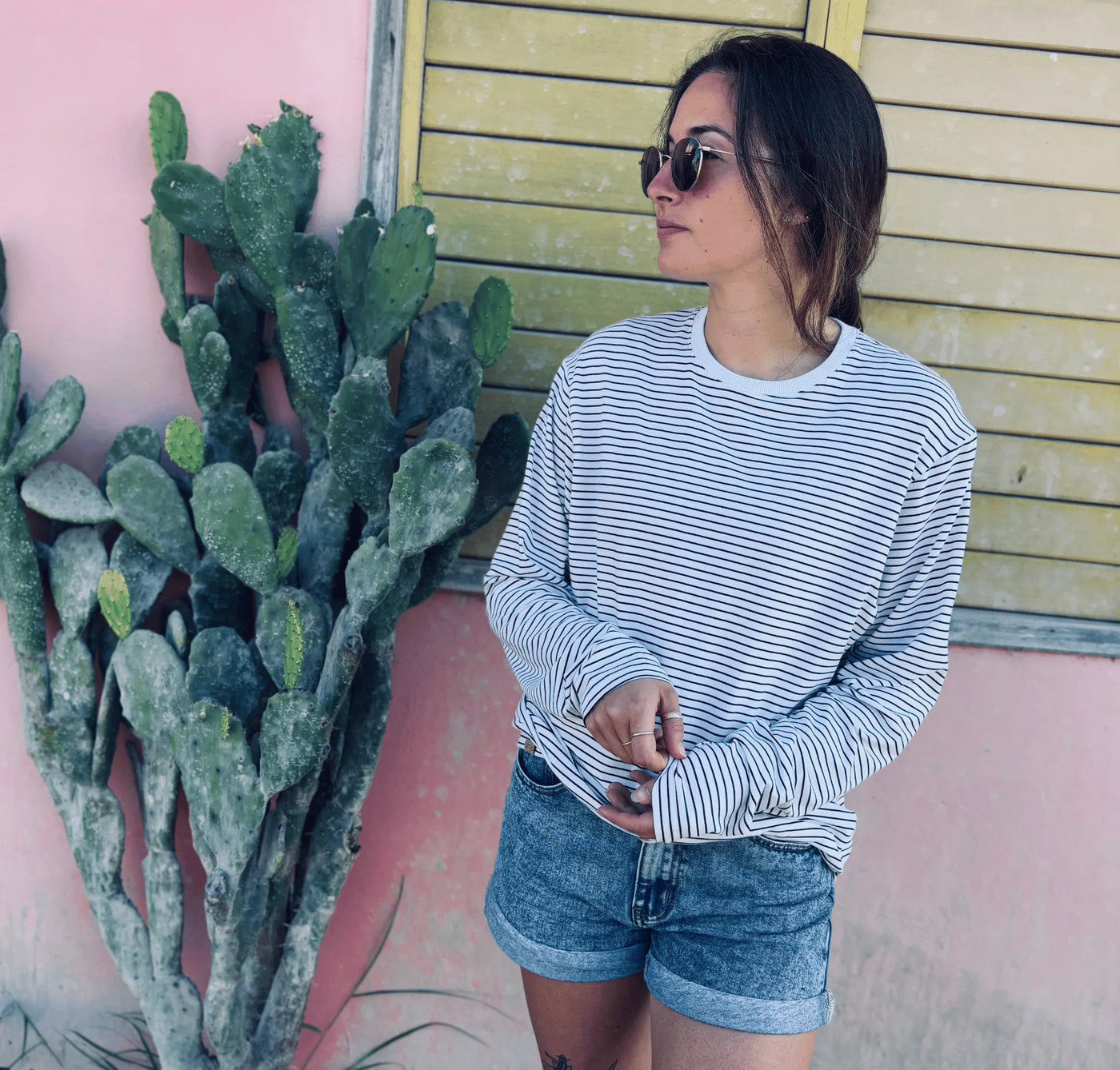 T-Shirt manches longues «Black & White» - Dérive ecobrand