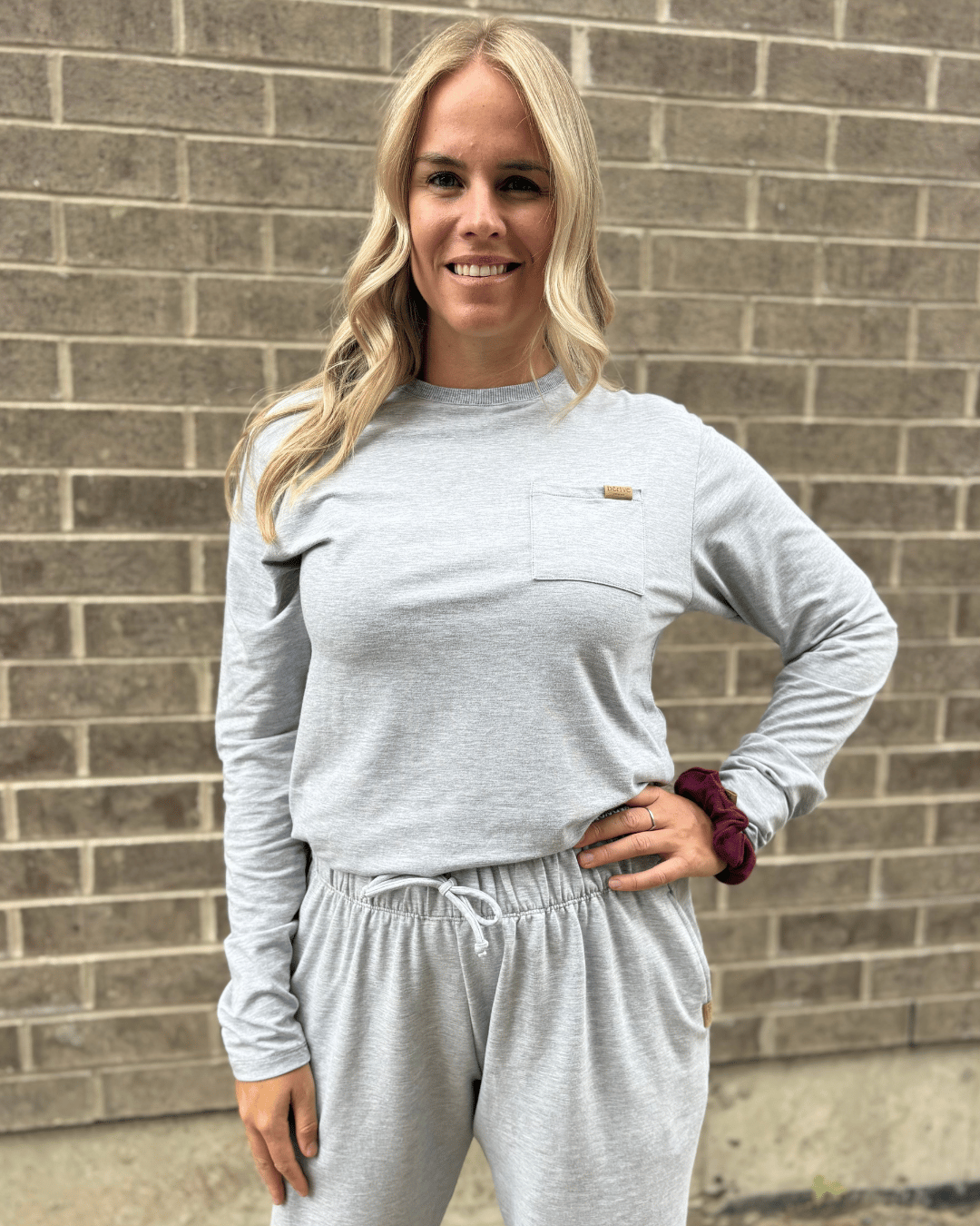 T-Shirt manches longues «Gris Perle» - Dérive ecobrand