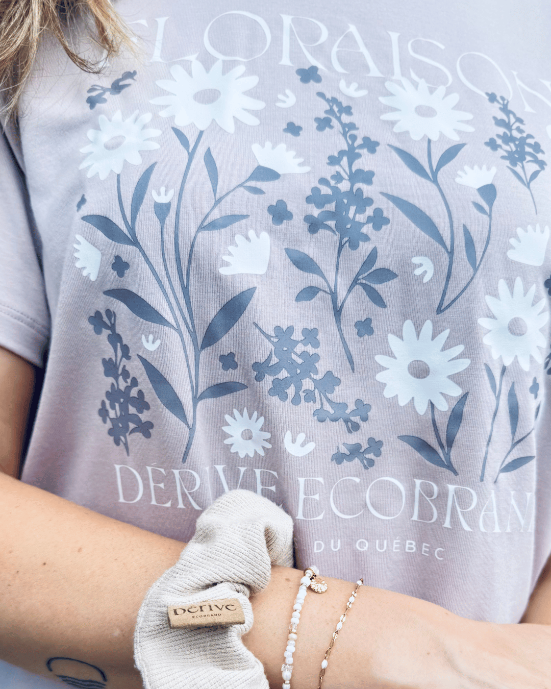 T-shirt Bambou «Floraison» - Dérive ecobrand