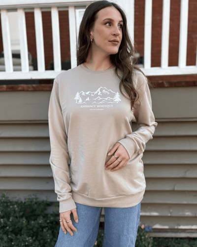 Crewneck «Ambiance Nordique» 2.0 - Beige Sable - Dérive ecobrand