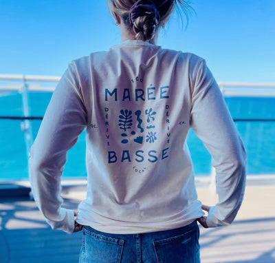 T-Shirt Manches Longues «Marée Basse» - Ivoire - Dérive ecobrand